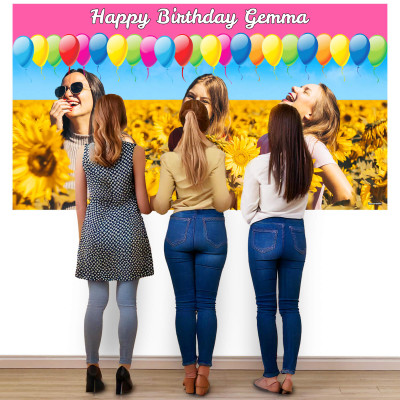 Lifesize Photo Poster Banner with Personalised Text from HappySnapGifts®