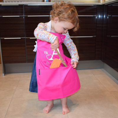 Toddler Apron with Pocket and Personalised Text