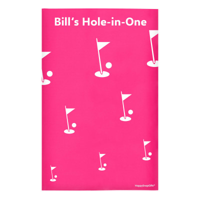 Regular (38cm x 25cm) (Golf Icon) Hot Pink (Fuchsia) - Stretch Polyester (Personalised with Text)