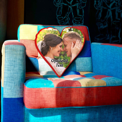 Heart Photo Cushion with Photo Upload