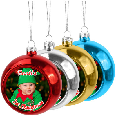 Personalised First Christmas Bauble