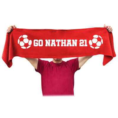 Personalised Football Scarf with Icons from HappySnapGifts®