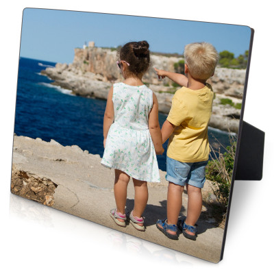 Super Luxury Personalised Photo Frame - Flat Top Easel with stand from HappySnapGifts®