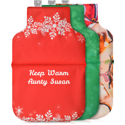 Wheat Bags Bottle Shaped Heat Pack (Festive Print)