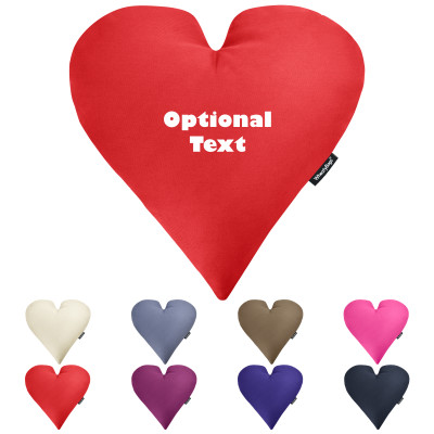 Love Heart Buckwheat Cushion with Organic Filling and Optional Personalised Text