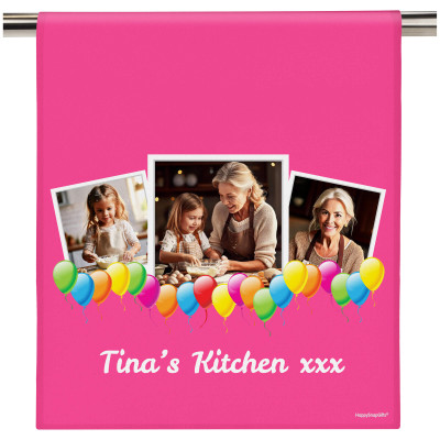 Personalised Photo Collage Tea Towel from HappySnapGifts®