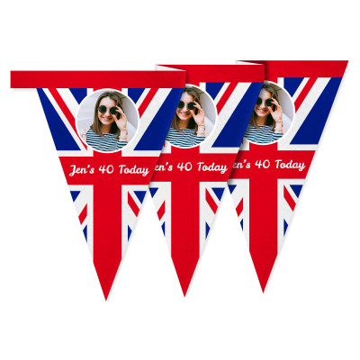 Personalised Photo Union Jack Bunting