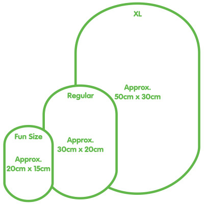 Two-Faced Face Cushion Size Comparison