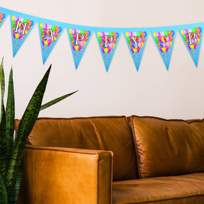 Personalised Birthday Bunting Banner (Balloons)