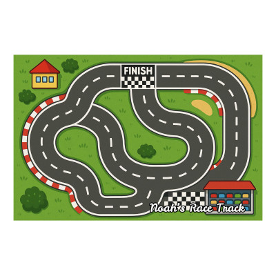 - 60cm x 43cm - Race Track Mock Suede Polyester Fabric