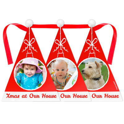 Personalised Photo Bunting with Festive Hat Design
