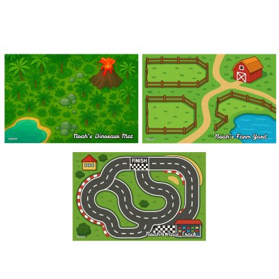 - 60cm x 43cm - All 3 Designs Mock Suede Polyester Fabric (Personalised with Text)