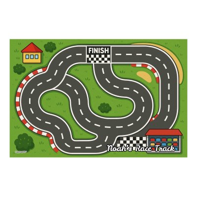 - 60cm x 43cm - Race Track Mock Suede Polyester Fabric (Personalised with Text)