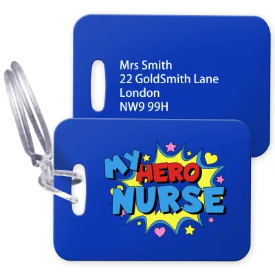 Personalised Luggage Tags with My Hero Design with Double Sided Print