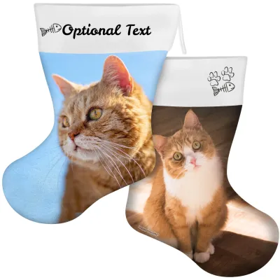 Personalised Cat Stocking Printed on 1 or Both Sides