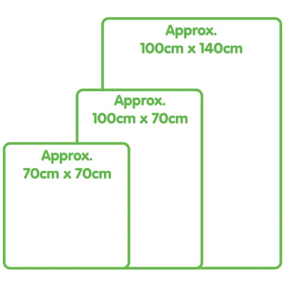 Personalised Pet Fleece Blanket Scale Comparison Image from HappySnapGifts®