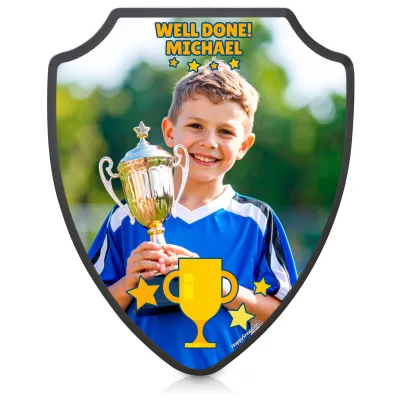 Personalised Photo Award Shield from HappySnapGifts®