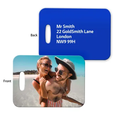 Photo Luggage Tags Front and Back View