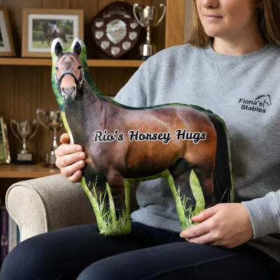 Personalised Pet Photo Cushion (Cut to Shape) Full Colour with optional Text from HappySnapGifts®