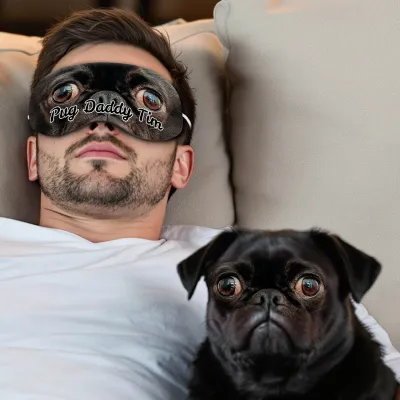 Personalised Pet Face Photo Upload Eye Mask from HappySnapGifts®