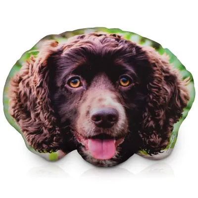 Dog Face Cushion Full Colour (Cut to Shape) from HappySnapGifts®