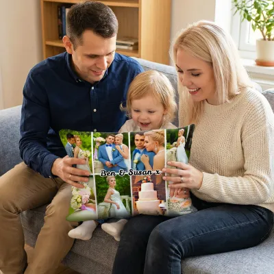 Double-Sided Collage Photo Cushion Full Colour from HappySnapGifts®