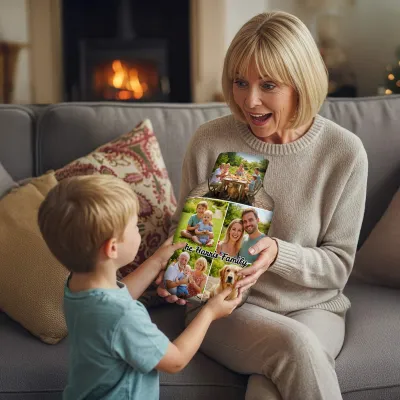 Collage Hot Water Bottle Cover in Full Colour from HappySnapGifts®