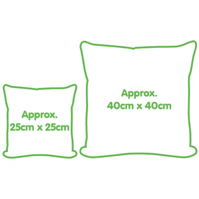 Collage Photo Cushion Size Comparison