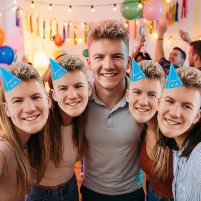 Personalised Birthday Photo Face Masks
