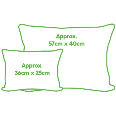Double-Sided Collage Photo Cushion Size Comparison