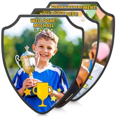 Personalised Photo Award Shield from HappySnapGifts®