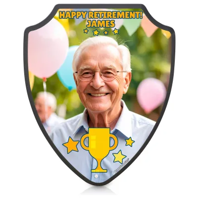 Personalised Photo Award Shield from HappySnapGifts®
