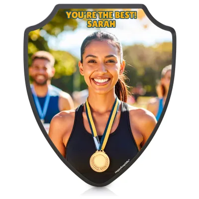 Personalised Photo Award Shield from HappySnapGifts®