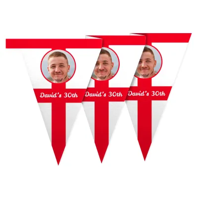 English Bunting With Photo Upload