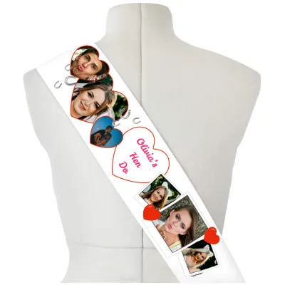 Luxury Fabric Hen Party Sash (Photo Upload)