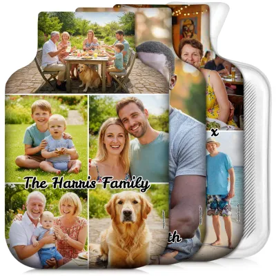 Collage Hot Water Bottle (Double-Sided Print) from HappySnapGifts®