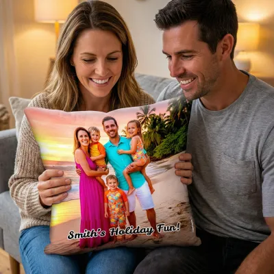 Personalised Photo Cushion in Full Colour from HappySnapGifts®