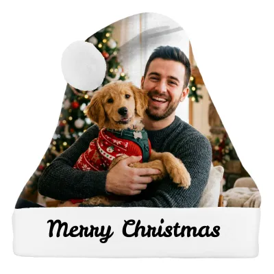 Personalised Christmas Hat (Photo Upload) from HappySnapGifts®