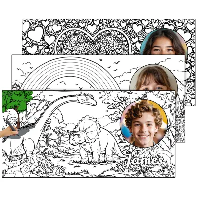 Personalised Colouring Poster with Photo Upload from HappySnapGifts®