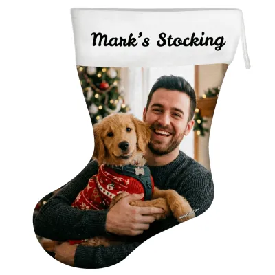 Personalised Christmas Stocking With Photo Upload from HappySnapGifts®