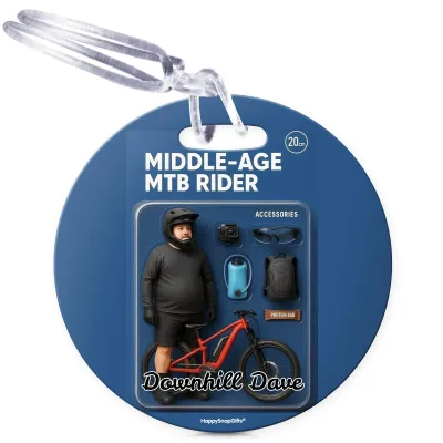 (10cm Circle) with Clear Loop (Personalised with Text)