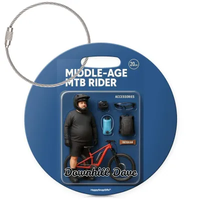 (10cm Circle) with Metal Loop (Personalised with Text)