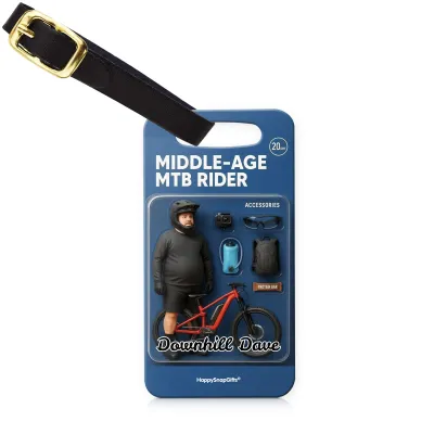 (9cm x 4.5cm) with Leather Strap (Personalised with Text)