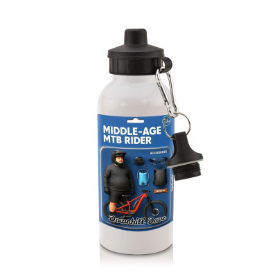 in White (600ml) with Screw Cap with 2 Photos Printed Front & Back (Personalised with Text)