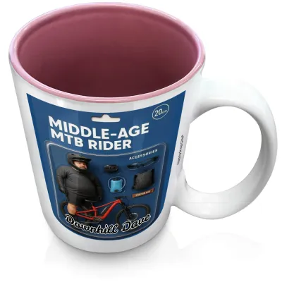 (XL 15oz Pink) with 2 Photos Printed Front & Back (Personalised with Text)