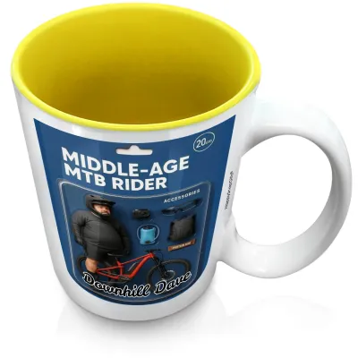 (XL 15oz Yellow) with 2 Photos Printed Front & Back (Personalised with Text)