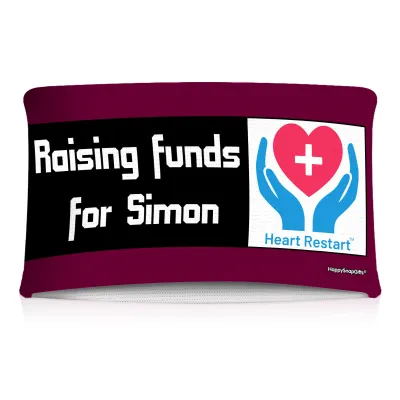 25cm (Tube Approx. 50cm x 7cm) Burgundy (Personalised with Text)