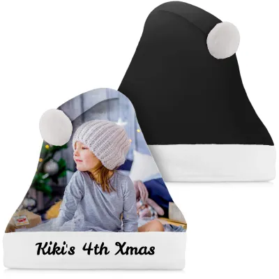 Regular Size Black Soft Velvet Polyester Fabric (Personalised with Text)