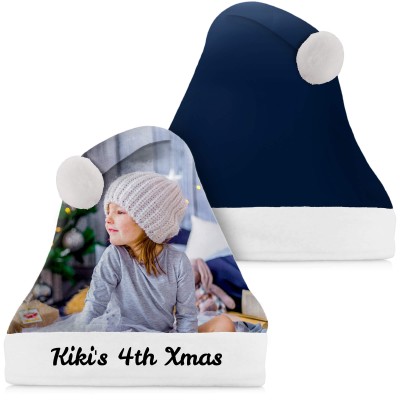 Regular Size Navy Blue Soft Velvet Polyester Fabric (Personalised with Text)