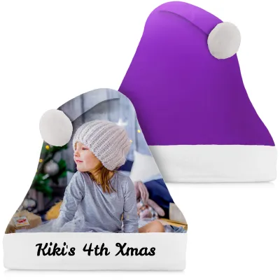 Regular Size Purple Soft Velvet Polyester Fabric (Personalised with Text)